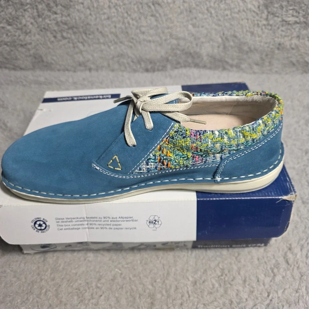 Birkenstock Memphis Suede TEAL TURQUOISE Tweed Loafers Shoes Mens EU 42 M9 L‎ 11